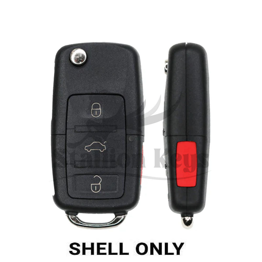 2011-2022 Volkswagen / 4-button Flip Key SHELL / NBG010180T / NBG010206T / AFTERMARKET 2011-2022 Volkswagen / 4-button Flip Key SHELL / NBG010180T / NBG010206T / AFTERMARKET